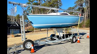 Initial Launch of 2021 Catalina Capri 22 on Lake Keowee [upl. by Femmine]