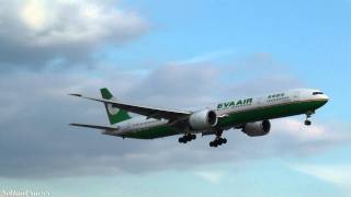 EVA Air Boeing 777 Landing at London Heathrow Airport full HD [upl. by Siraj812]