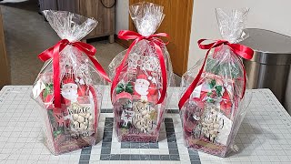 dollartree Diy Dollar Tree Christmas gift baskets [upl. by Lokin]