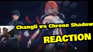 Changli and Rover vs Chrono Shadow cutscene REACTION Changli story companion quest Wuthering Waves [upl. by Ainecey]