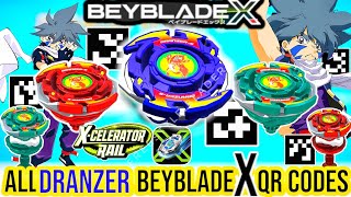 ALL DRANZERSPIRAL BEYBLADE X QR CODES  DRANZER S  BEYBLADE X APP Hasbro Qr Codes [upl. by Esinaj]