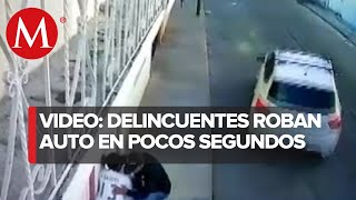 Cámaras de seguridad captan robo de vehículo en Ecatepec [upl. by Radborne917]