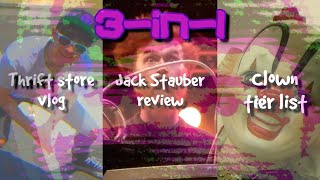 Thrift store vlog  Jack Stauber review  Clown Tier List 3in1 video [upl. by Nazler656]