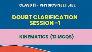 Kinematics doubt Clarification Session 1 [upl. by Adaner]