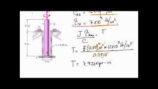 Resistencia de Materiales Torsión y esfuerzo cortante ejercicio 37 38 Beer [upl. by Aneetsyrk]