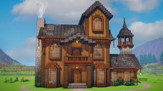 Minecraft How To Build A Dark Oak House  Tutorial [upl. by Ardnosac]