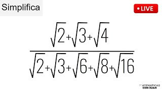 CÓMO SIMPLIFICAR LA FRACCIÓN ARITMÉTICA CON RAÍCES CUADRADAS Matemáticas Básicas [upl. by Yehtomit]