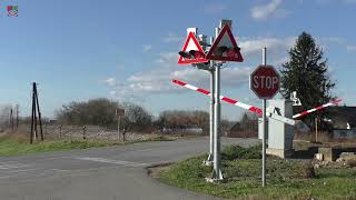 Željeznički prijelaz Koška 2 HR  29122023  Železniční přejezd  Croatian railroad crossing [upl. by Manup18]