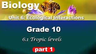 Grade 10 biology unit 6 part 1  Ecological Interactions  tropic levels [upl. by Housen]