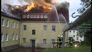 Einsatz Großbrand in Schneeberg Glück auf Straße [upl. by Allissa]