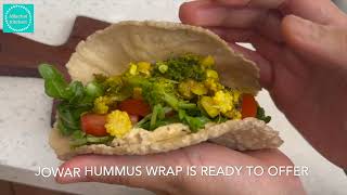 Jowar Roti Wrap  Millet flour wrap  Jowar Pesto Wrap  Jowar Hummus Wrap  Nilachal KitchenSatvik [upl. by Trauts]