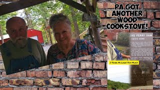 Make you a outdoor kitchen Pas New Wood cookstove Sharing the Great Outdoors Vlog [upl. by Santini]