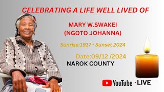 CELEBRATING THE LIFE WELL LIVED OF MARY SWAKEI [upl. by Noerb740]