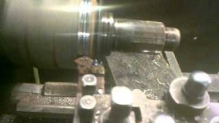 Turning a large drive shaft on a lathe [upl. by Niemad]