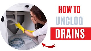 How to Clean Drains with Baking Soda and Vinegar unclog kitchen sink [upl. by Ehpotsirhc]