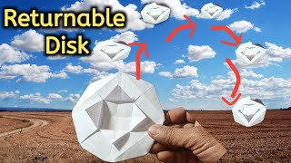 Boomerang Paper Disk Returnable Boomerang Disk How To Make A Returnable Disk [upl. by Ahsekahs]