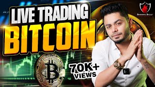 Live Trading Bitcoin  Delta Exchange  Anish Singh Thakur  Booming Bulls [upl. by Gem284]