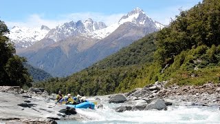 White water rafting Whataroa river west Coast New Zealand [upl. by Ruthanne386]