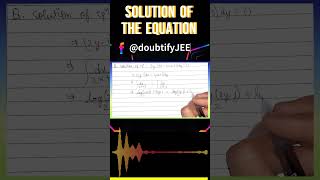 The solution of the equation 2y  1dx  2x  3dy  0 is Doubtify JEE [upl. by Tnecillim]