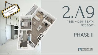 2A9  4402  Phase II  One Bedroom  Den  Virtual Tour  McEwen Northside Apartments [upl. by Trudi]