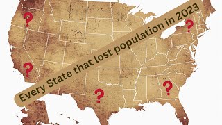 Every US State that Lost Population in 2023 [upl. by Nelaf675]