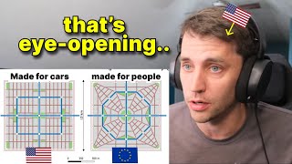 American reacts to Why European Cities are Insanely Well Designed [upl. by Innek]