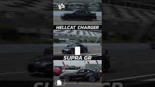 Toyota Supra GR vs Dodge Hellcat Charger Neck to Neck Race Battle dragracing [upl. by Isolde]