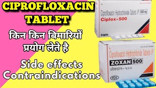 Ciprofloxacin tablet  Ciplox tablet  Zoxan tablet uses  side effects in hindi [upl. by Sulrac]