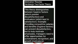 Motivation TheoriesHerzbergs TwoFactor Theory Organizational behavior study how individuals groups [upl. by Ikin704]