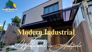 Modern Industrial Home in Antipolo with Water Wall  Inside a Strictly Guarded Subdivision [upl. by Airdnaz539]