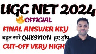 OFFICIAL OUT  UGC NET FINAL ANSWER KEY 2024  UGC NET 2024 RESULT  UGC NET RESULT 2024 [upl. by Cherin]