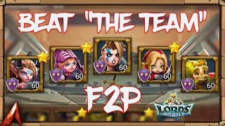 Beat quotThe Teamquot In Colosseum Completely F2P Lords Mobile [upl. by Emilee]