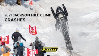 2021 World Championship Jackson Hole Snowmobile Hill Climb Crashes [upl. by Ardekan]