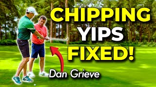 DAN GRIEVE FIXES THE CHIPPING YIPS 4 Handicap Golf Lesson [upl. by Sachiko]