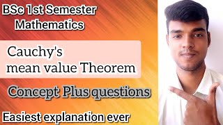 Cauchys mean value Theorem BSc 1st Semester mathematics NEP 2020 [upl. by Link]