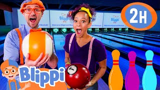 Blippi and Meekahs Bowling Ball Blast  Blippi Educational Videos for Kids [upl. by Herrle]