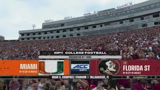 CFB on ABC intro  Miami  4 Florida State  111123 [upl. by Arah]