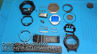 HOW TO DECONSTRUCT CASIO GSHOCK DW6900 BASIC  DISASSEMBLE  CARA MELERAIKAN GSHOCK DW6900 [upl. by Keith793]