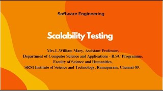 Software Engineering  Scalability Testing [upl. by Chor]