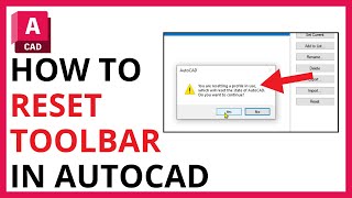 How to Reset Toolbar in AutoCAD QUICK amp EASY [upl. by Oletha271]