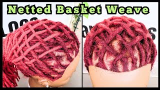 How to do a Netted Basket Weave  Loc Styling Technique  Easy Dreadlock Styles [upl. by Arytal957]