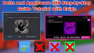 Install Appleware Executor and Delta Executor for iOS Latest Version for Roblox With Latest Esign [upl. by Corene49]