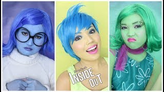 INSIDE OUT Makeup Tutorial DisgustSadnessJoyAnger amp Fear [upl. by Jessamyn790]