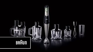 Braun Multiquick 7 Hand Blender One squeeze All speeds  Introduction Long Version [upl. by Eymaj]