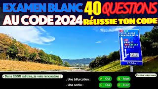 Test au code de la route 2024  40 Questions à lExamen blanc du permis de conduire  Réponses [upl. by Waldron]