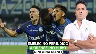 Emelec no perjudicó a Orense no hubo ninguna mano [upl. by Nehtanhoj]