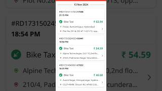 Rapido Bike Taxi Earning for 3Hrs with Fare Prooftrending rapido rider bikeride information [upl. by Clio]