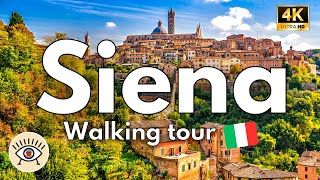 🐴 SIENA Italia 4K ✅ TOUR A PIE con SUBTÍTULOS Toscana [upl. by Nollaf]