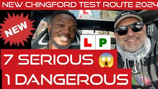 7 Serious 1 Dangerous New Chingford Test Route  Driving Fail [upl. by Llirred]