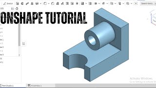 onshape tutorial  onshape tutorial for beginners  onshape beginner tutorial [upl. by Aicissej386]